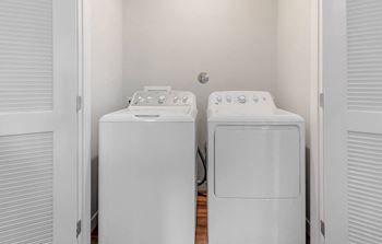 In-home full-size washer and dryer included